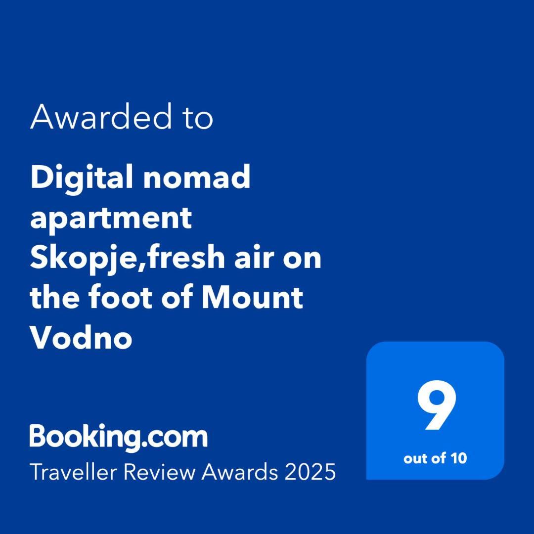 Digital Nomad Comfy Apartment,Foot Mountain Vodno And Millennium Cross,19 Min By Walk To Cener,Free Parking Skopje Eksteriør bilde
